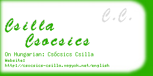 csilla csocsics business card