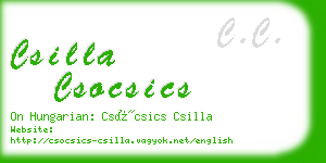 csilla csocsics business card